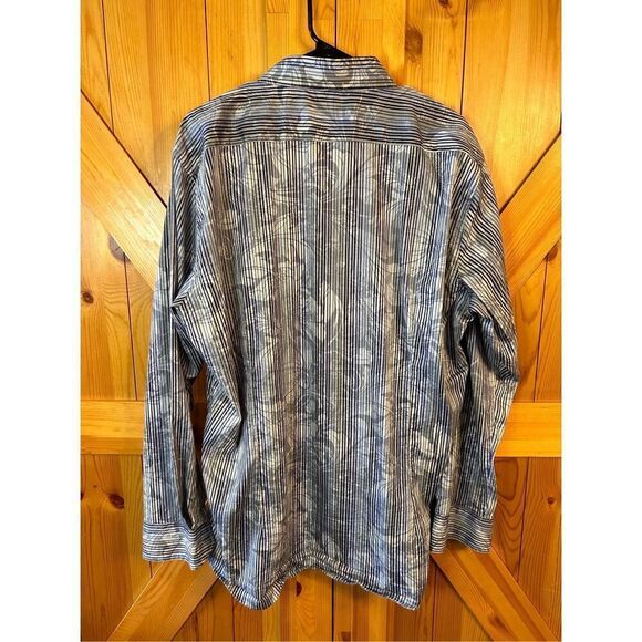 dagr Men's Multi-Color Striped /Floral Long Sleeve Button Down Shirt Size XL (42 - Picture 5 of 5